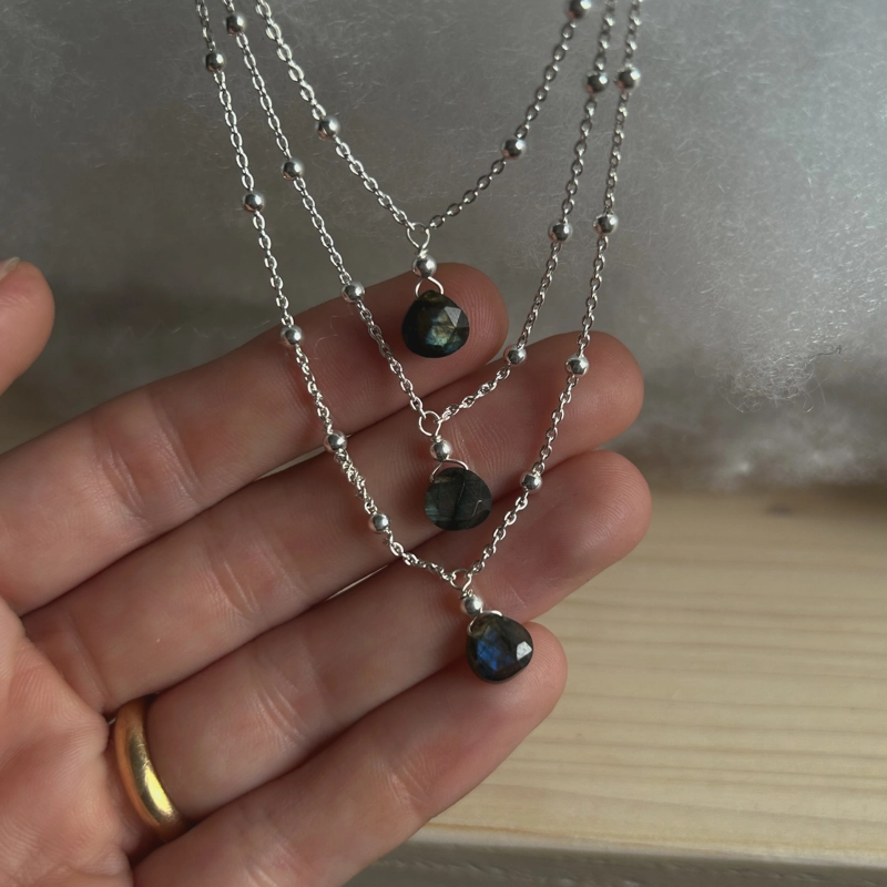 collana goccia - Labradorite